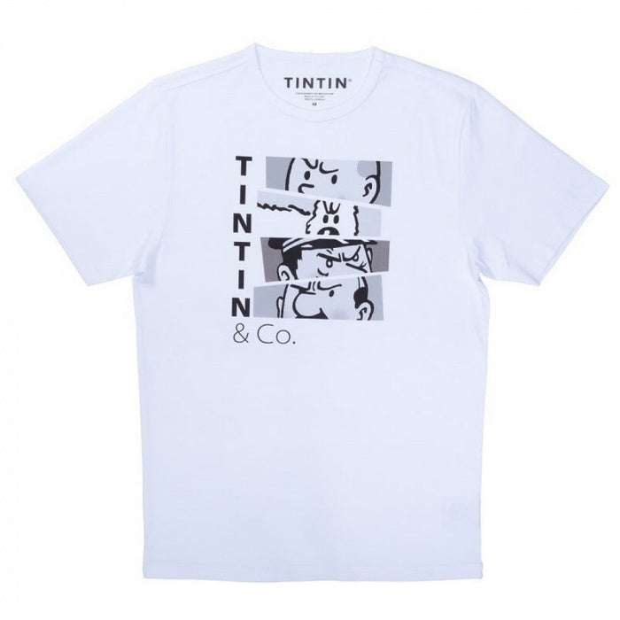 T-SHIRT: Tintin & Co B&W (White)