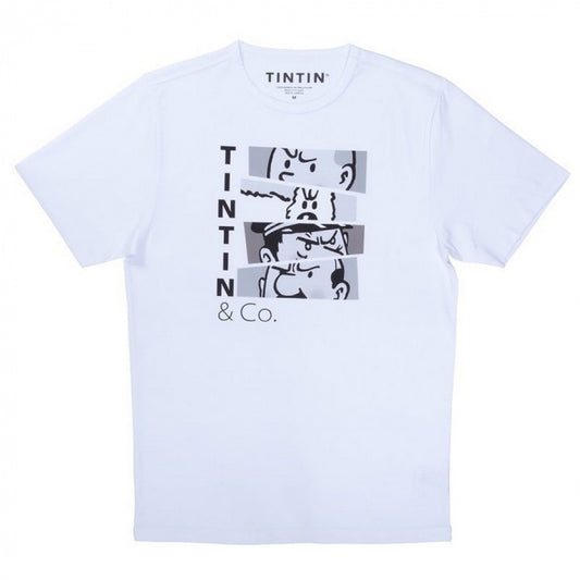T-SHIRT: Tintin & Co B&W (White)