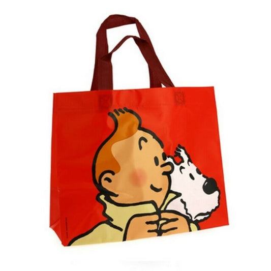 RECYCLED BAG: Tintin & Snowy Red Bag