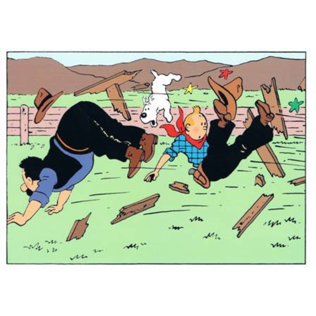 GREETING CARD: Tintin Cowboy