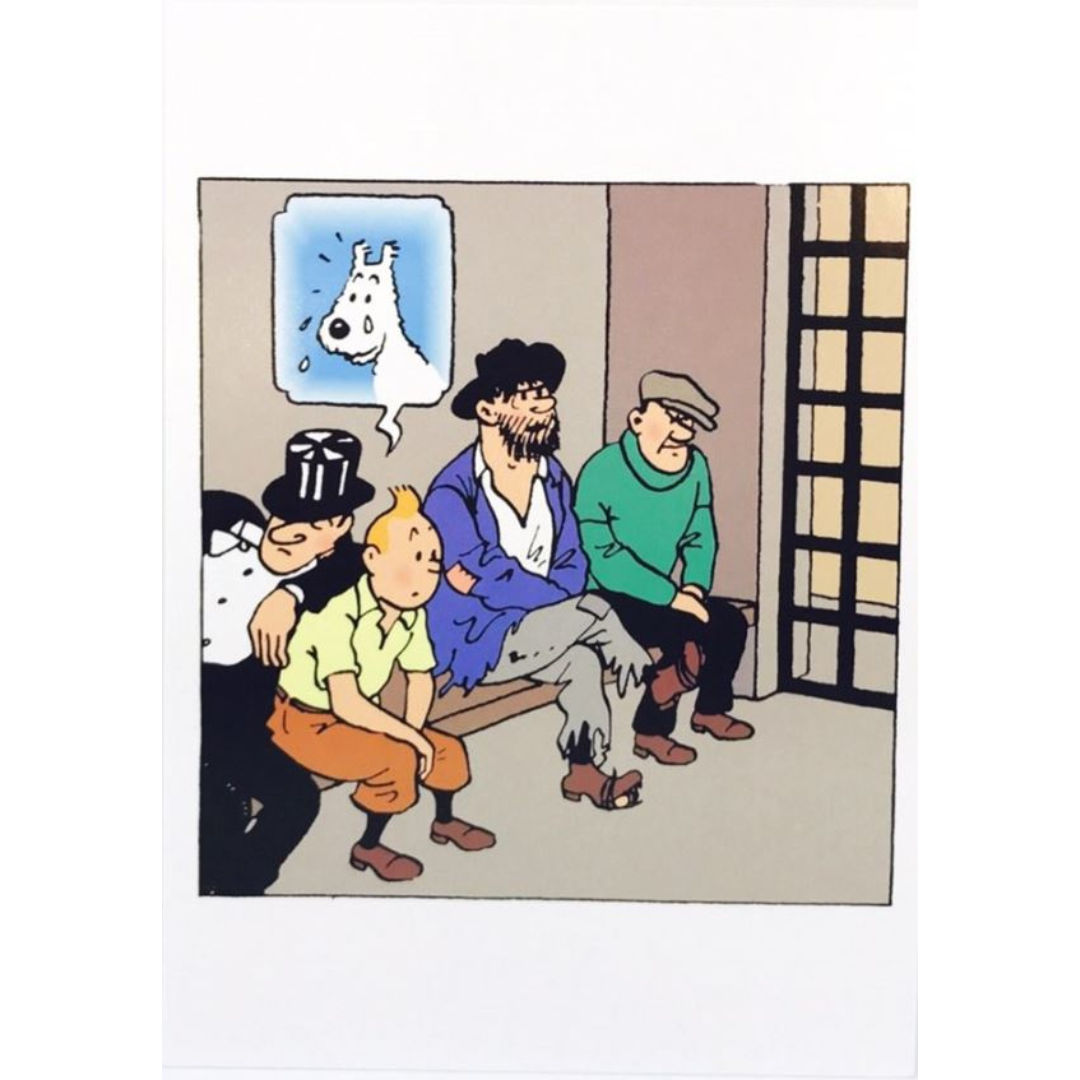 GREETING CARD: Tintin Jail
