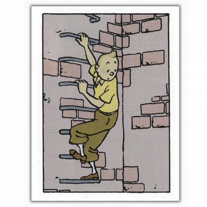 GREETING CARD: Tintin Climbing Down