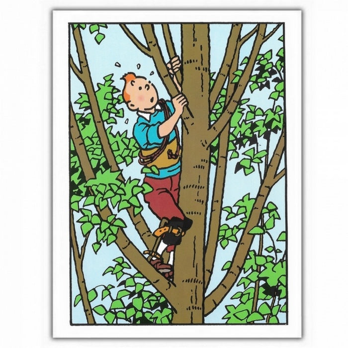 GREETING CARD: Tintin on the Tree