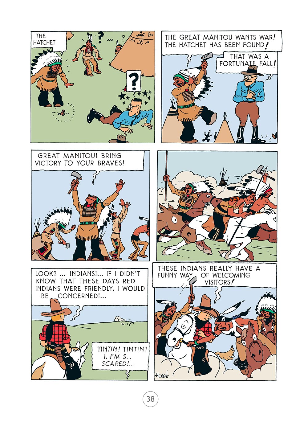 ENGLISH ALBUM: Colourised - Tintin in America (Yawning)