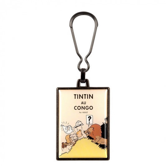 METAL KEYRING: Tintin in the Congo (Colour)