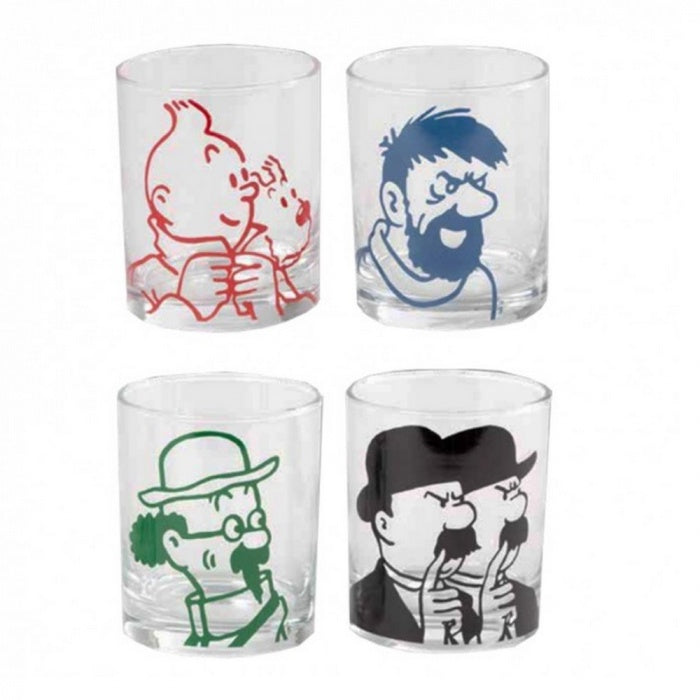 CROCKERY: Glass - Character set of 4