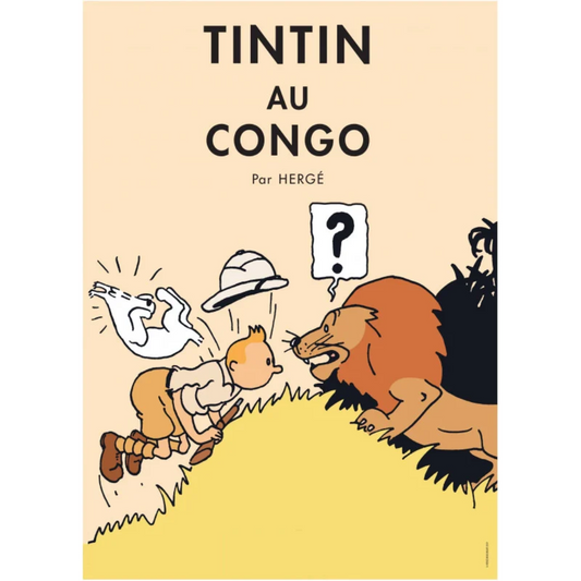 POSTER COVER: #02 - Tintin Au Congo (Colourised)