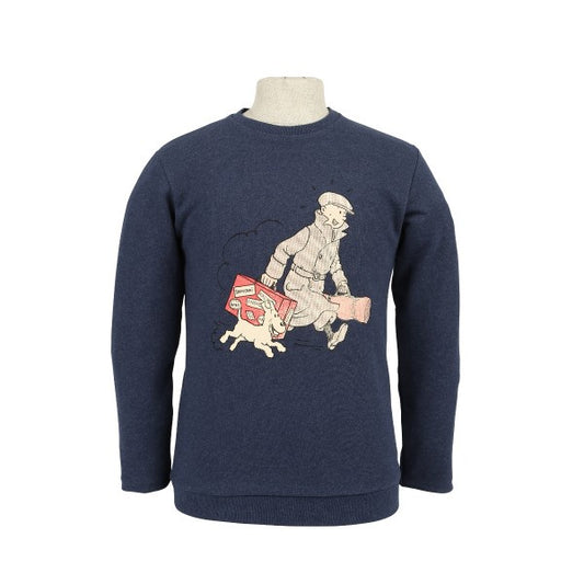 SWEATER: Tintin Luggage (Navy Blue)