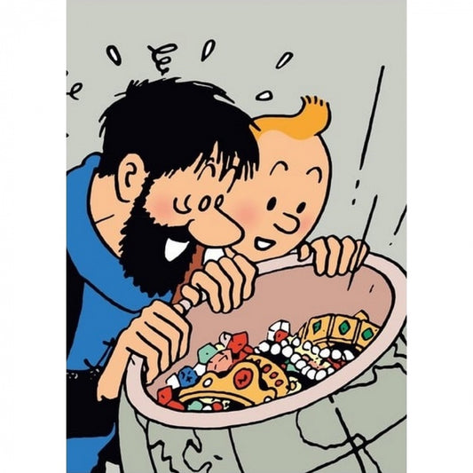 A4 PLASTIC FOLDER: Tintin & Haddock Jewels