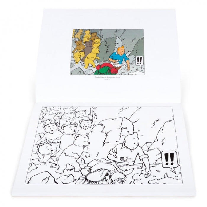 COLOURING BOOK: Tintin on the Moon
