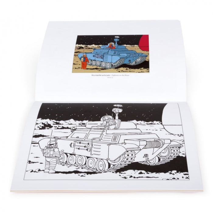 COLOURING BOOK: Tintin on the Moon