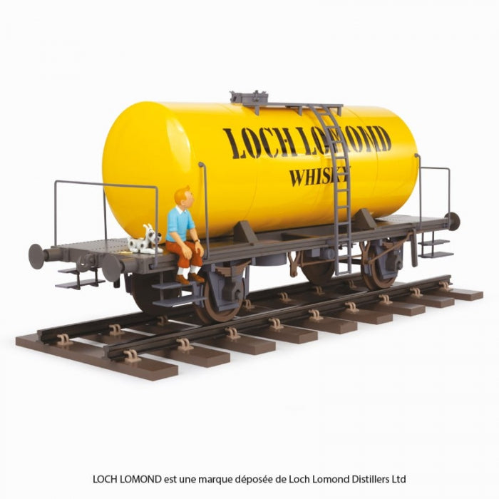 RESIN COLLECTIBLE: Tintin & Snowy on the Wagon Loch Lomond 77cm