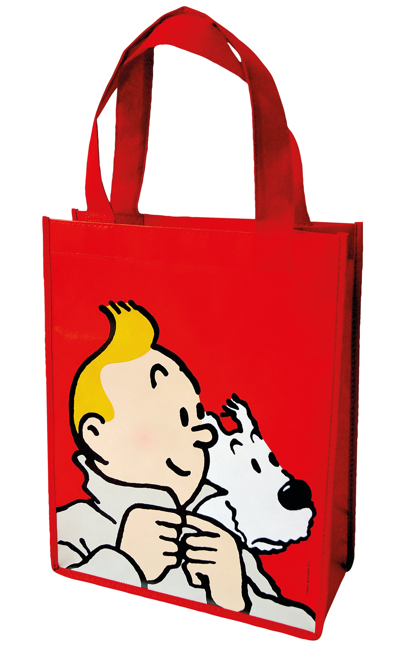 RECYCLED BAG: Tintin & Snowy (Red / Blue)