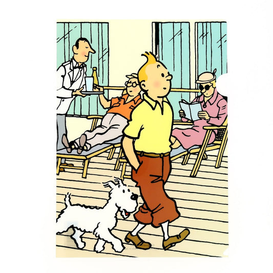 A4 Plastic Folder: Tintin & Snowy Walk