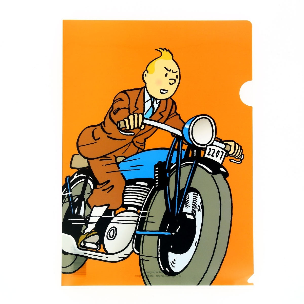 A4 PLASTIC FOLDER: Tintin Motorbike