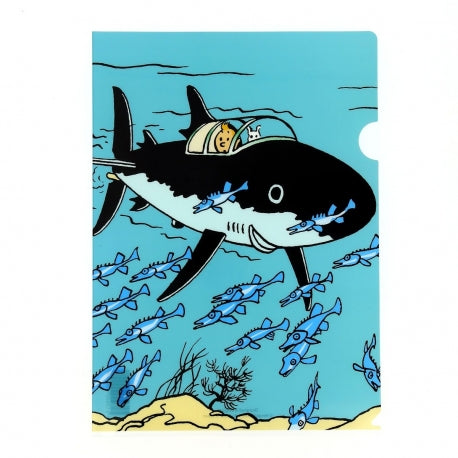A4 Plastic Folder: Shark Submarine