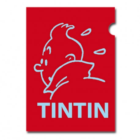 A4 Plastic Folder: Tintin Portrait Red
