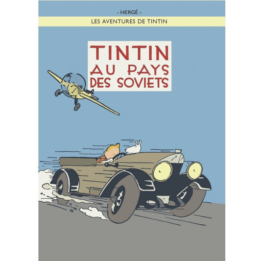 FR COVER POSTCARD: #01 - Tintin Au Pays Des Soviets (Colourised)