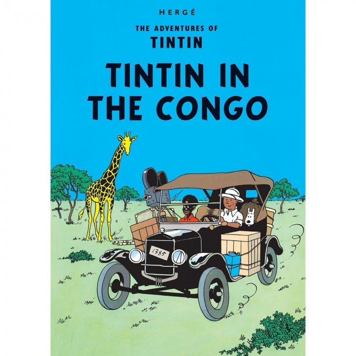 ENG COVER POSTCARD: #02 - Tintin in the Congo