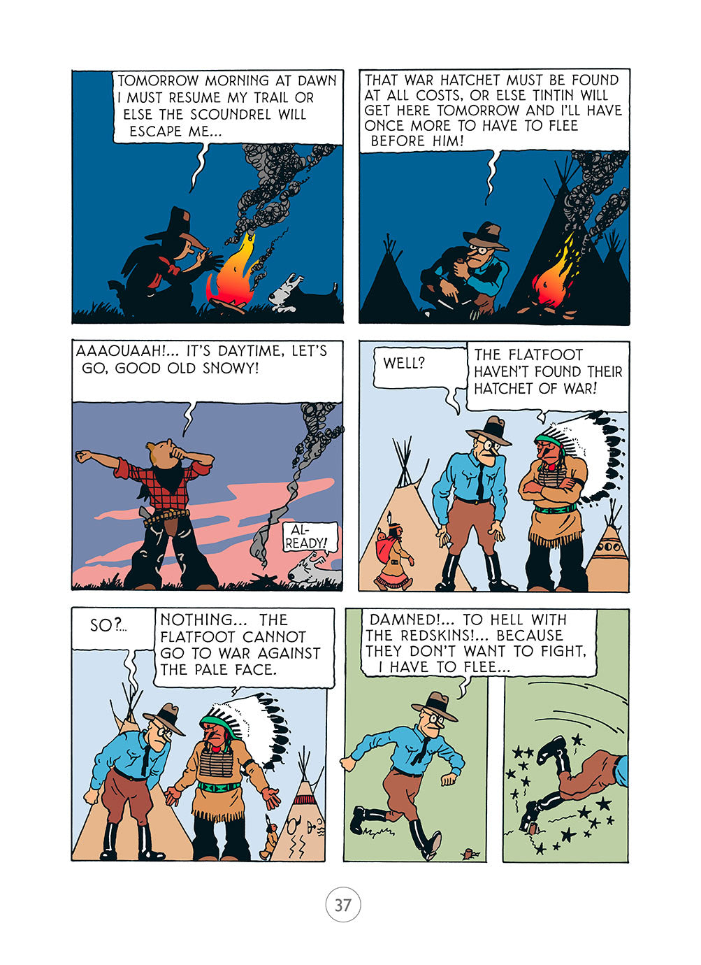 ENGLISH ALBUM: Colourised - Tintin in America (Campfire)
