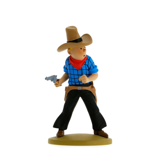 FIGURINE RESIN: Tintin Cowboy