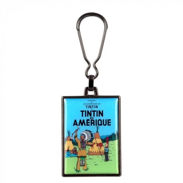 METAL KEYRING: Tintin in America