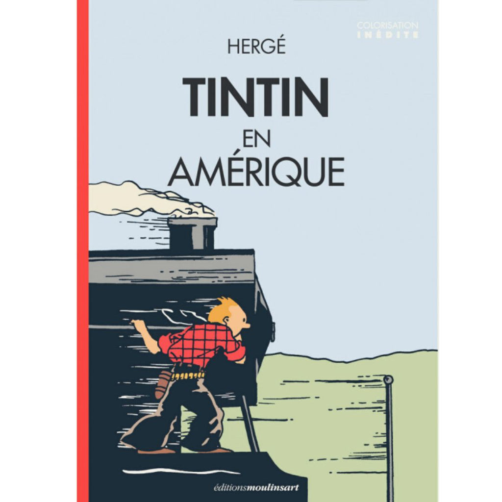 FR COVER POSTCARD: #03 - Tintin En Amerique (Colourised)