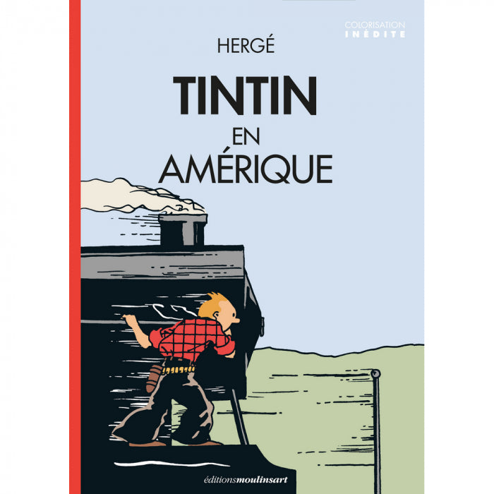 FRENCH ALBUM: Colourised - Tintin En Amerique (Train)