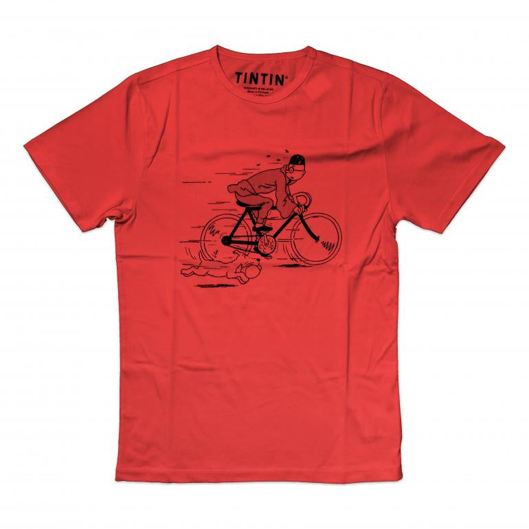 T-SHIRT: Tintin & Snowy In Blue Lotus (Red)